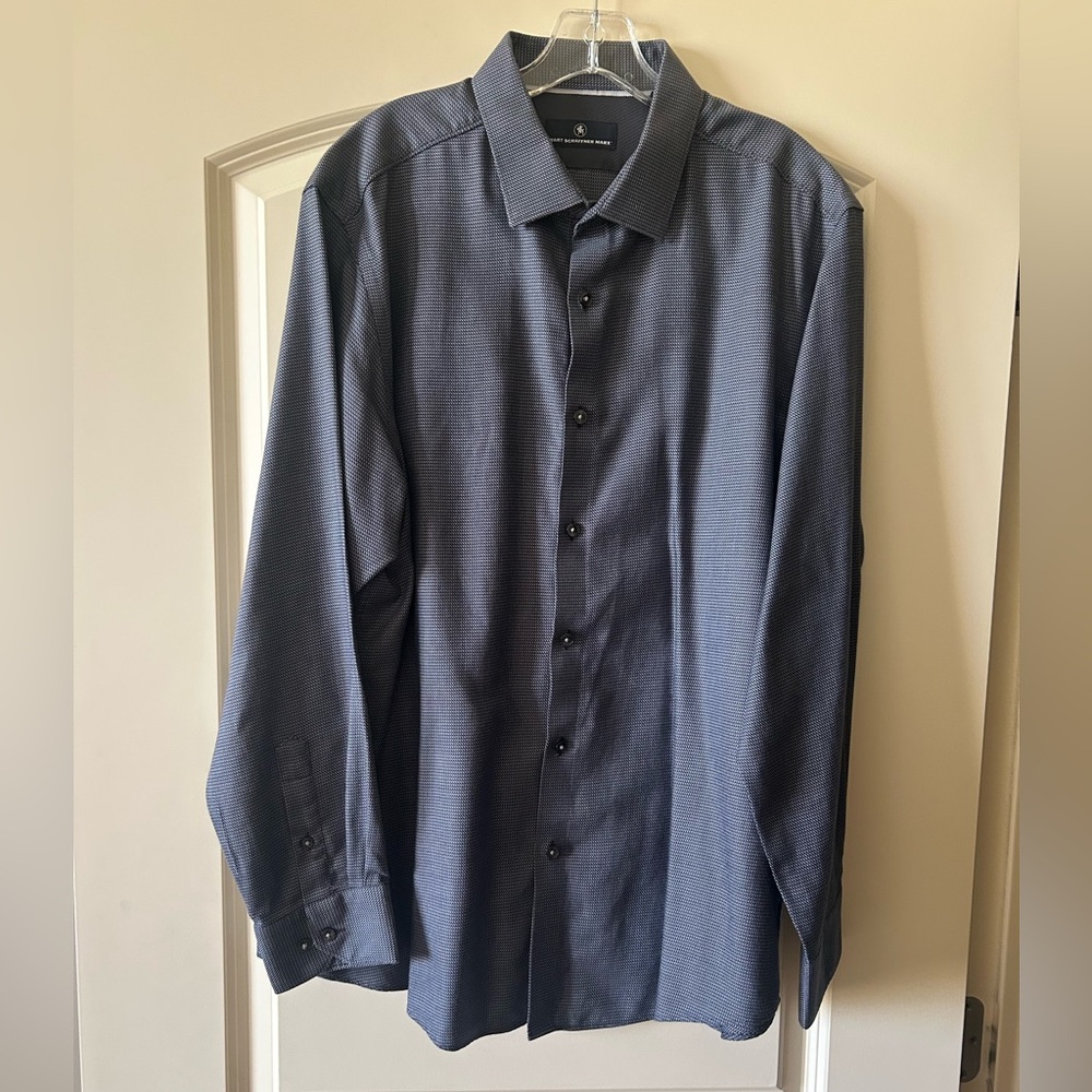 Hart Schaffner Marx Shirt Mens Button Up Long Sleeve Cotton